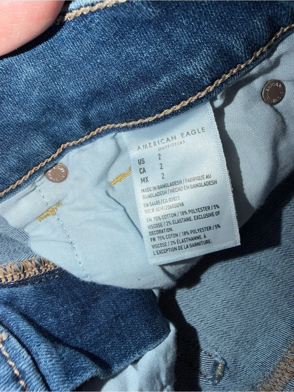 American Eagle Outfitters Blue Distressed Denim Cutoff Shorts